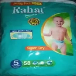 Rahat Diapers (XL), Premium Quality Pack of 58, Super Dry Savings Pack, Size 5