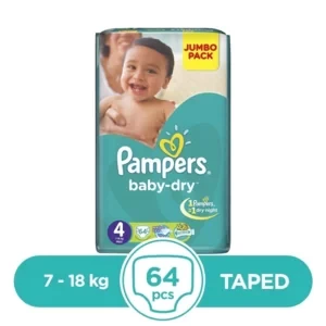 Pampers Taped 7 To 18kg - 64Pcs